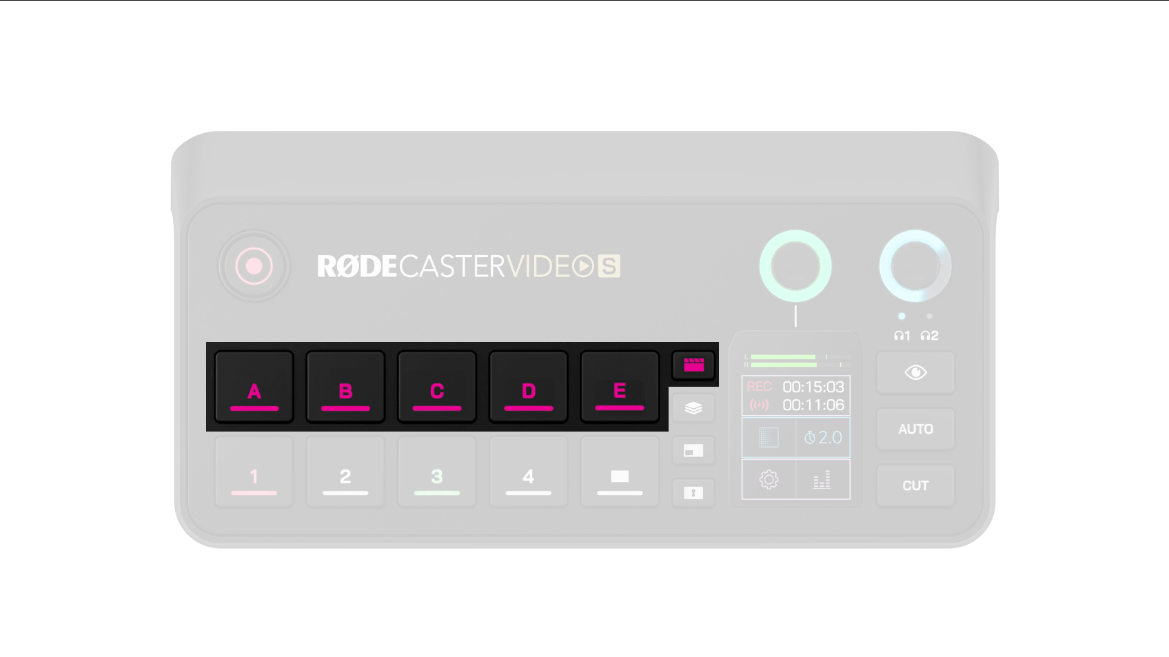 RØDECaster Video media buttons